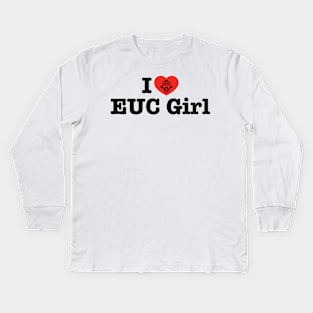 I Love EUC Girl Electric Unicycle Cool Kids Long Sleeve T-Shirt